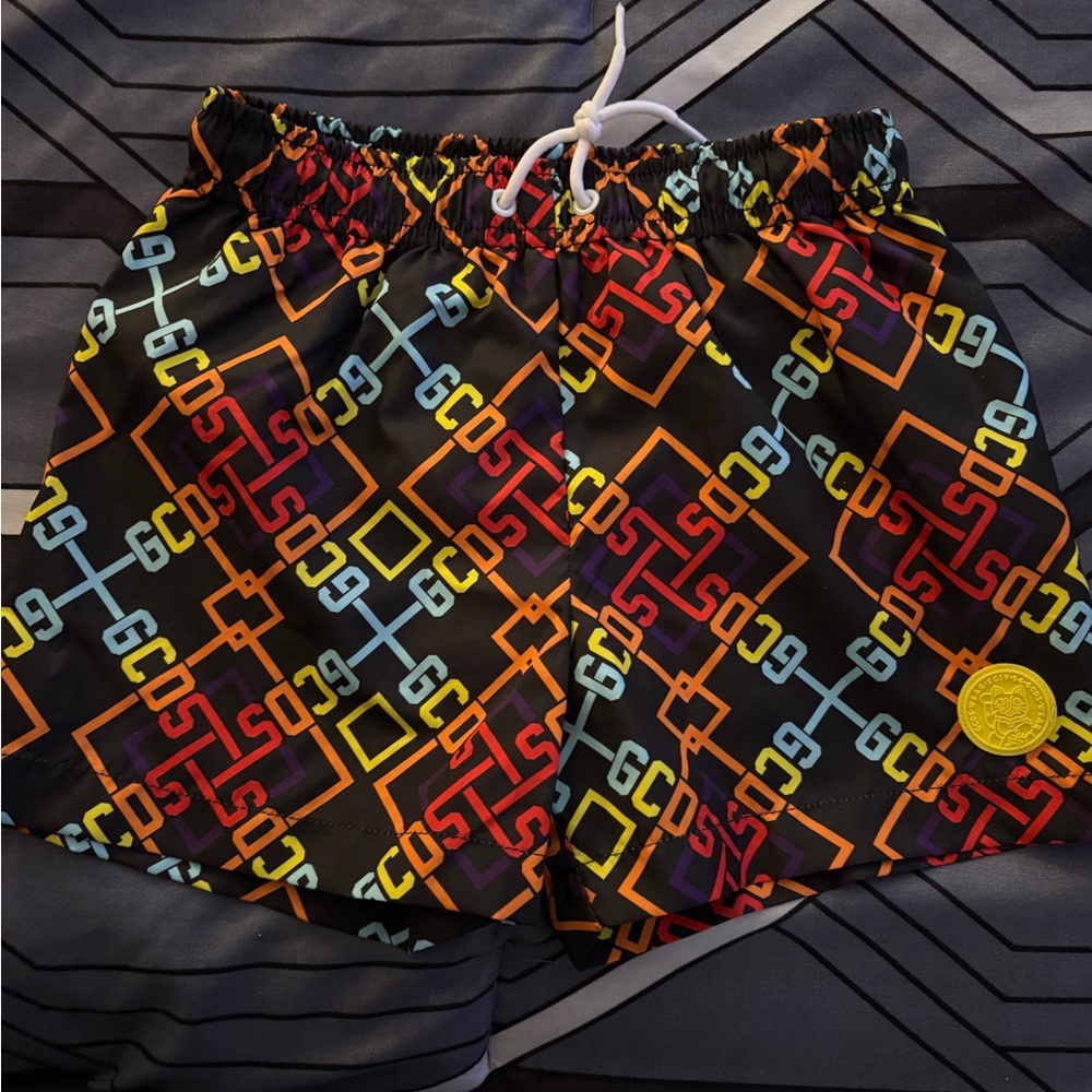 GCDS Multicolor Logo Swim Shorts
